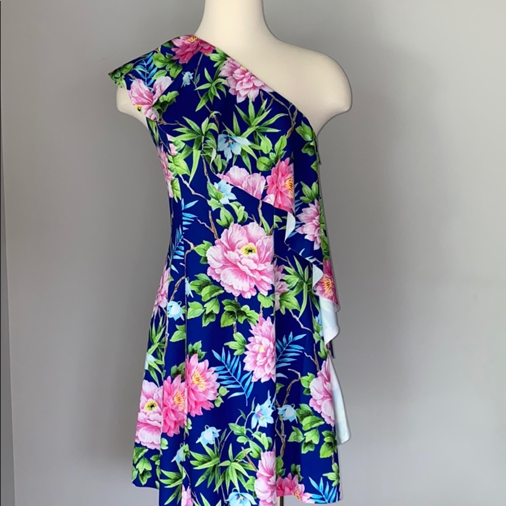 ASOS Floral One Shoulder Dress Size 6